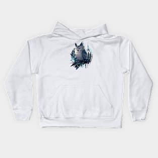 Cyber punk owl Kids Hoodie